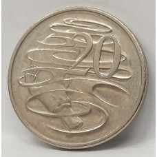 AUSTRALIA 1981 . TWENTY 20 CENTS COIN . VARIETY . 3 1/2 CLAW . BAG MARKS